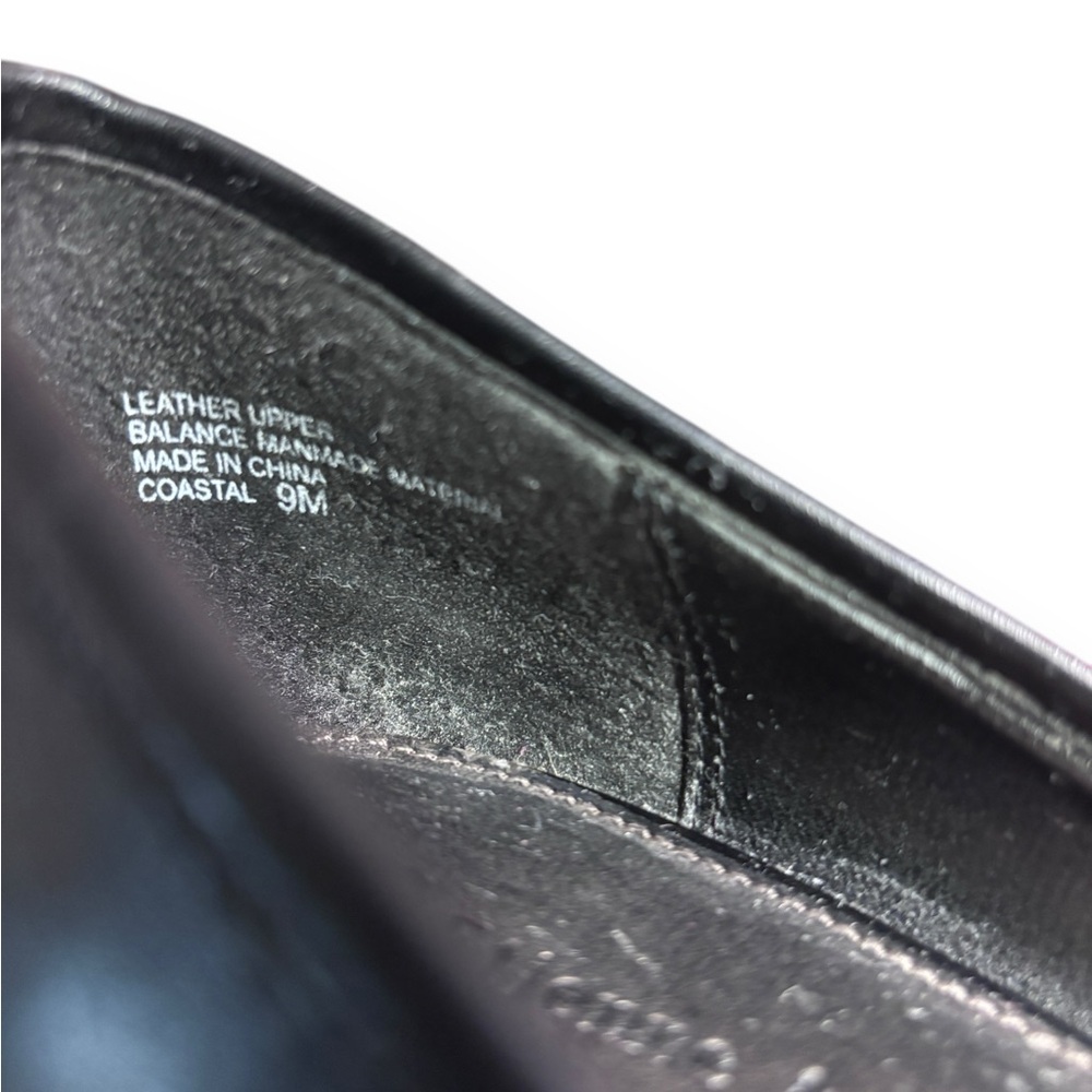 ETIENNE AIGNER Black Leather Loafer Heels - Picture 6 of 8